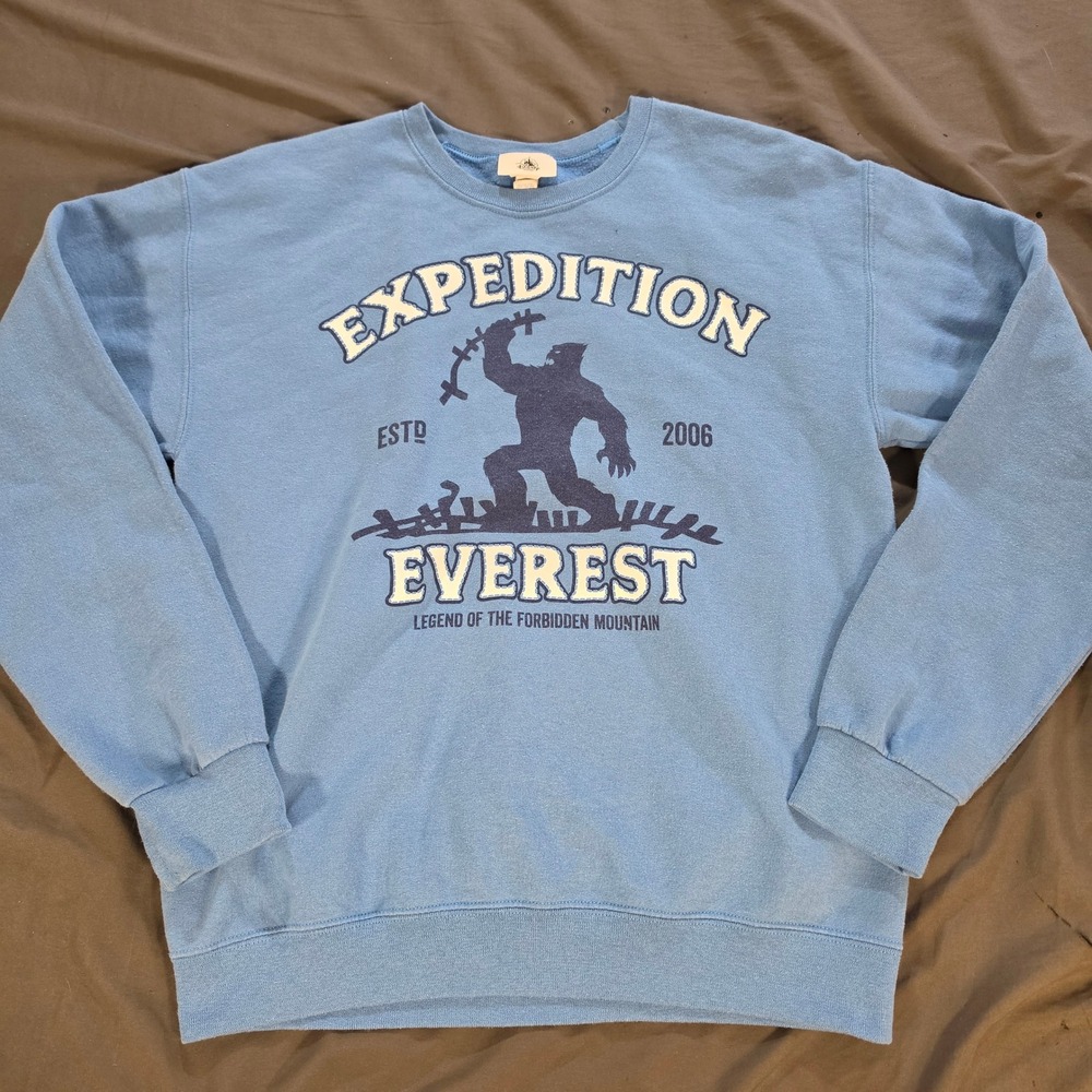 Disney Parks Expedition Everest Yeti Sweatshirt Blue Mens Medium 2006 Graphic